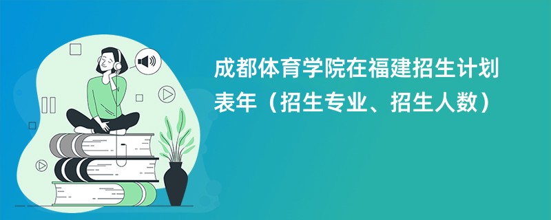 成都体育学院在福建招生计划表2024年（招生专业、招生人数）